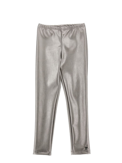 Stretch leggings in coated fabric
