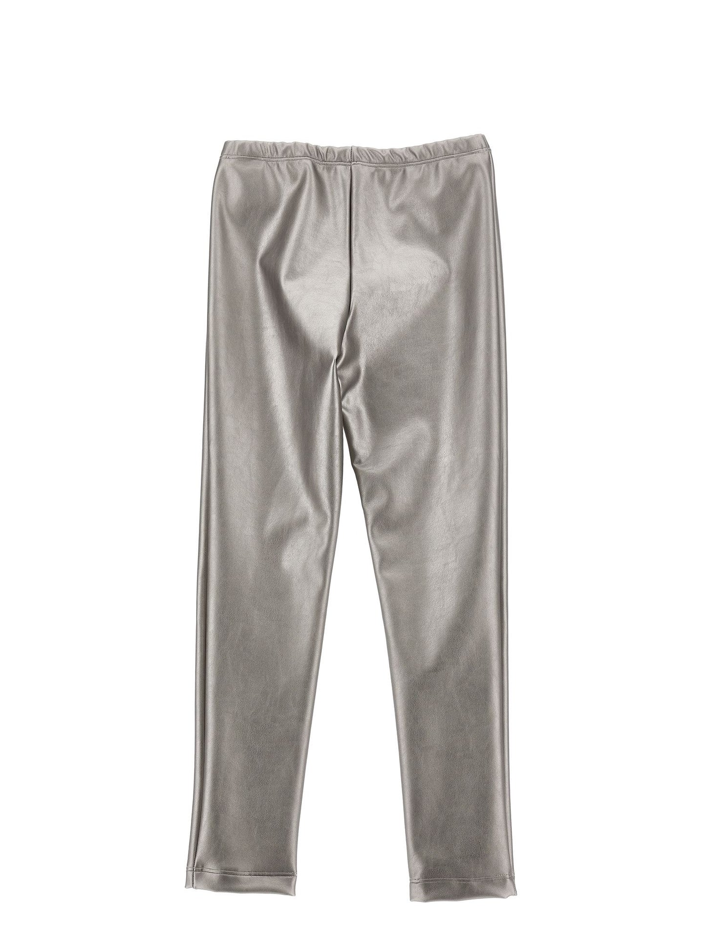 Stretch leggings in coated fabric