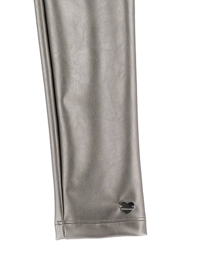 Stretch leggings in coated fabric