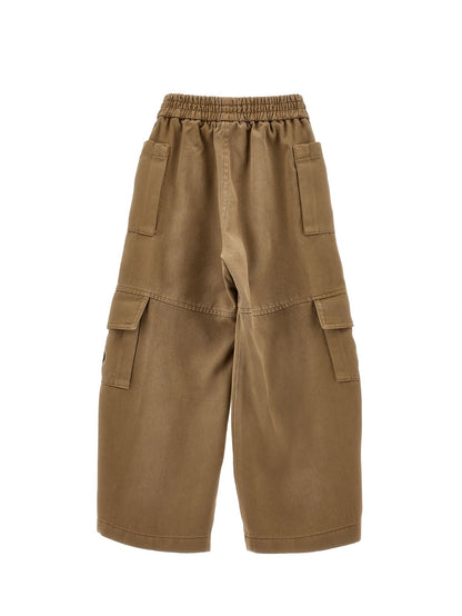 Flowing gabardine trousers