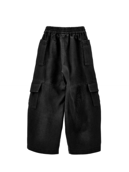 Flowing gabardine trousers