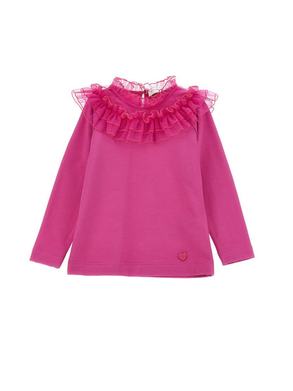 Tulle collar T-shirt