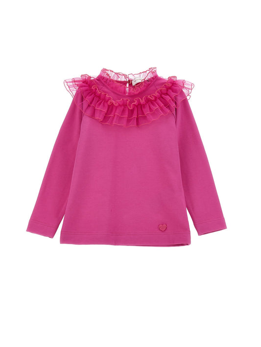 Tulle collar T-shirt