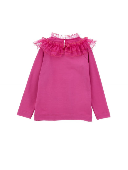 Tulle collar T-shirt
