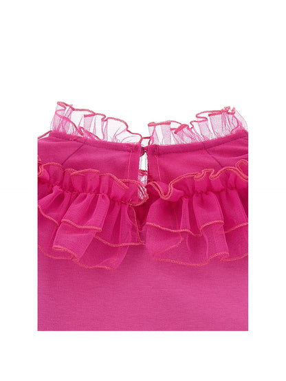 Tulle collar T-shirt