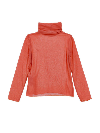 Jersey turtleneck with rhinestones