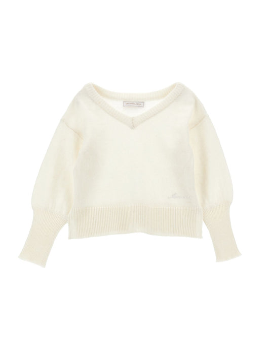 Pullover with back neckline