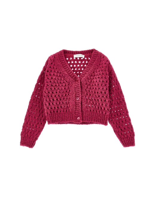 Short openwork cardigan