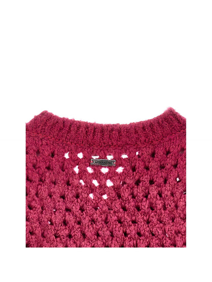 Short openwork cardigan