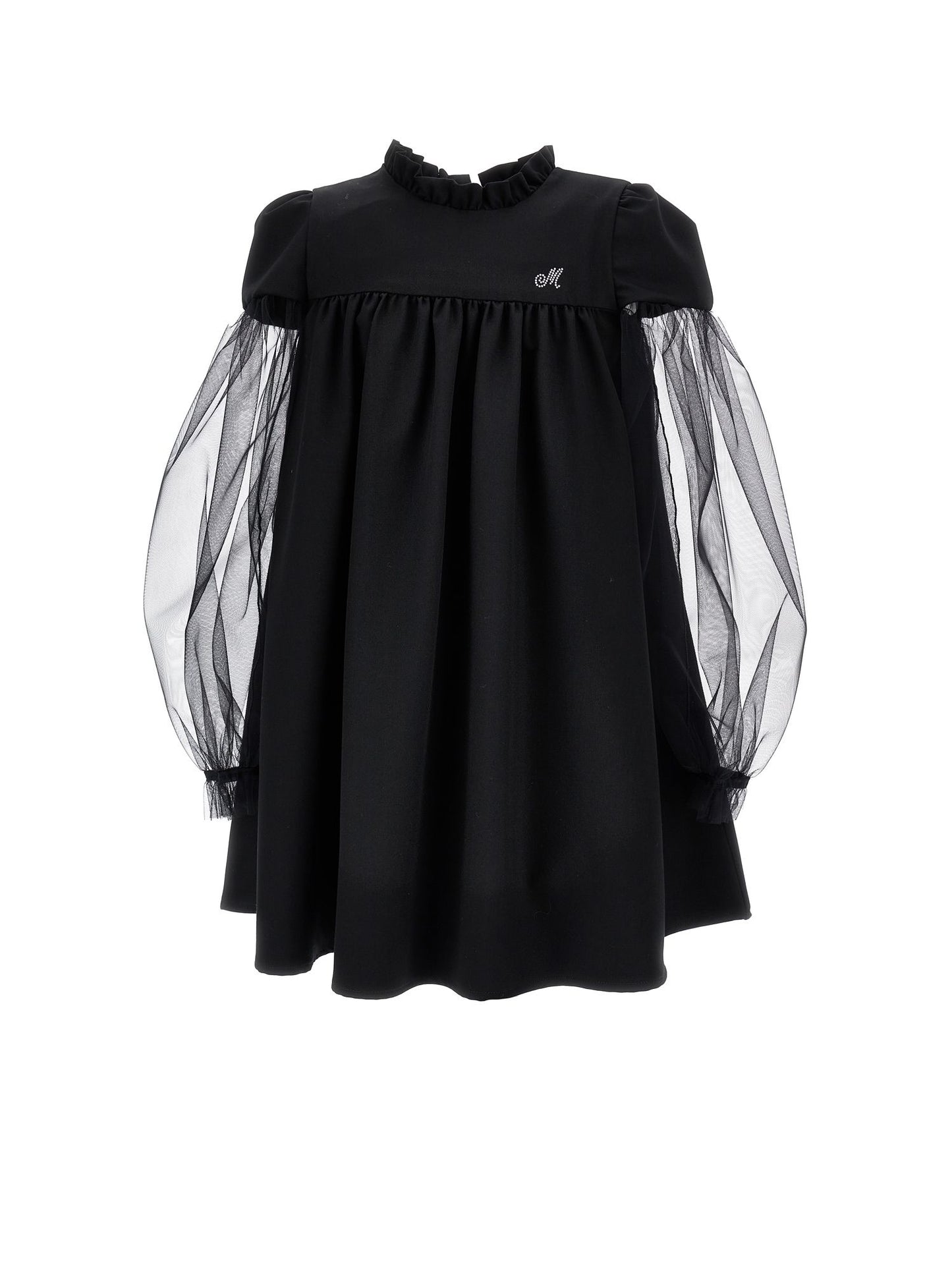 Abito frescolana maniche tulle