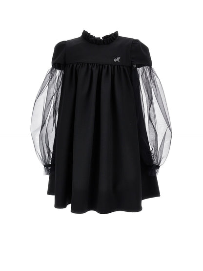 Abito frescolana maniche tulle