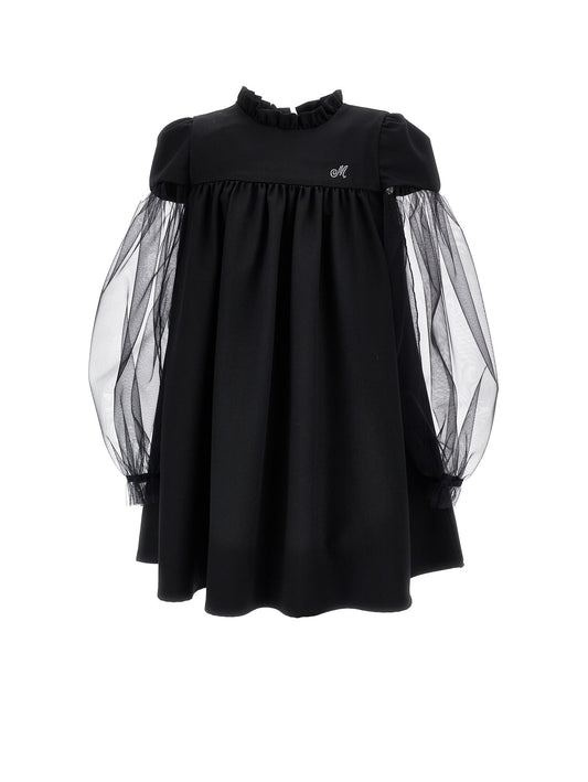 Abito frescolana maniche tulle
