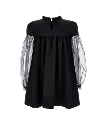 Abito frescolana maniche tulle
