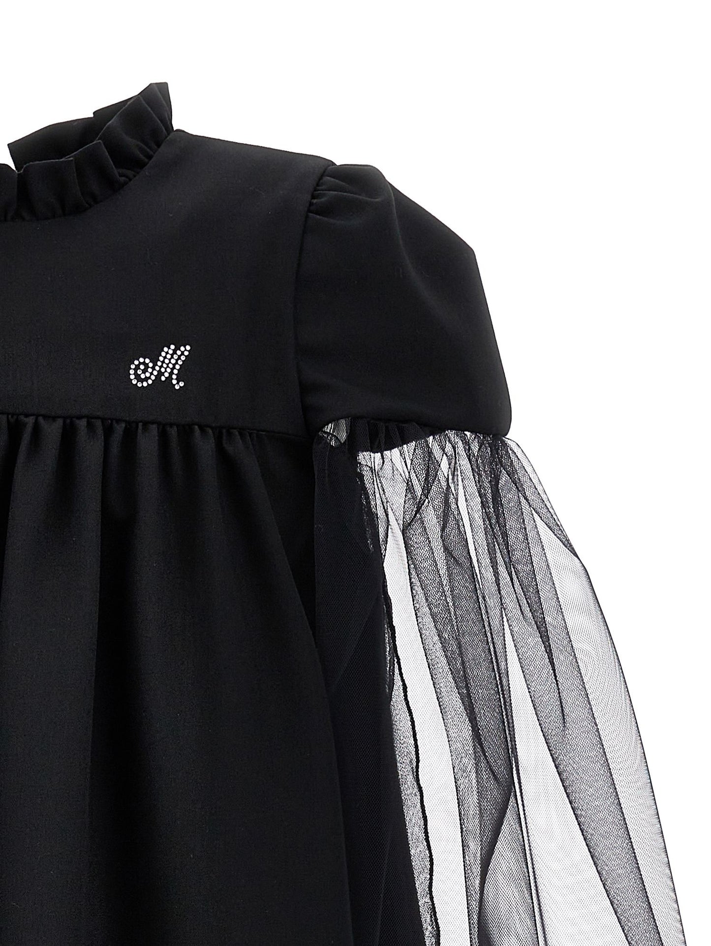 Abito frescolana maniche tulle