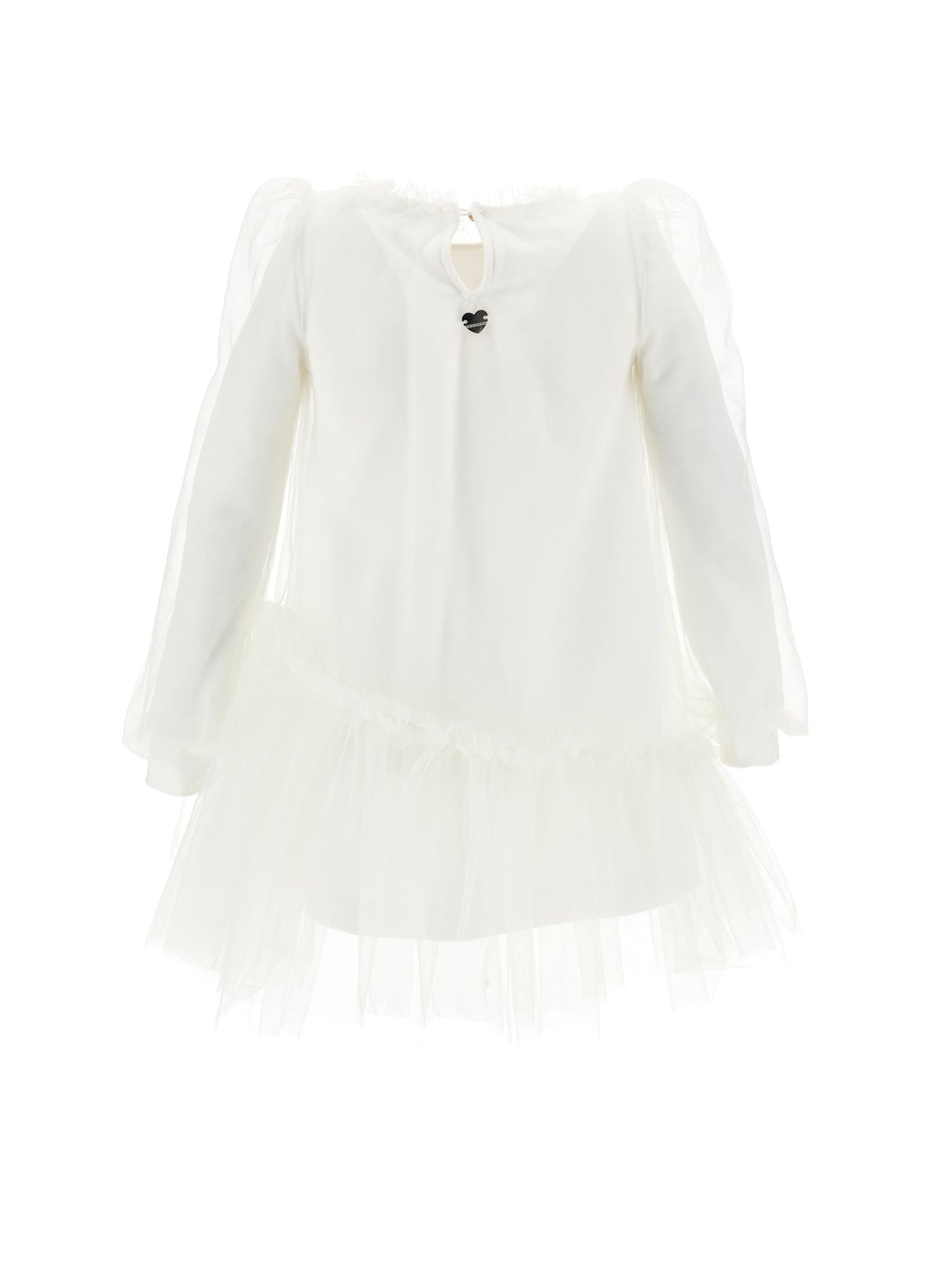 Abito tulle con maniche blusanti
