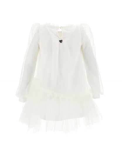Abito tulle con maniche blusanti