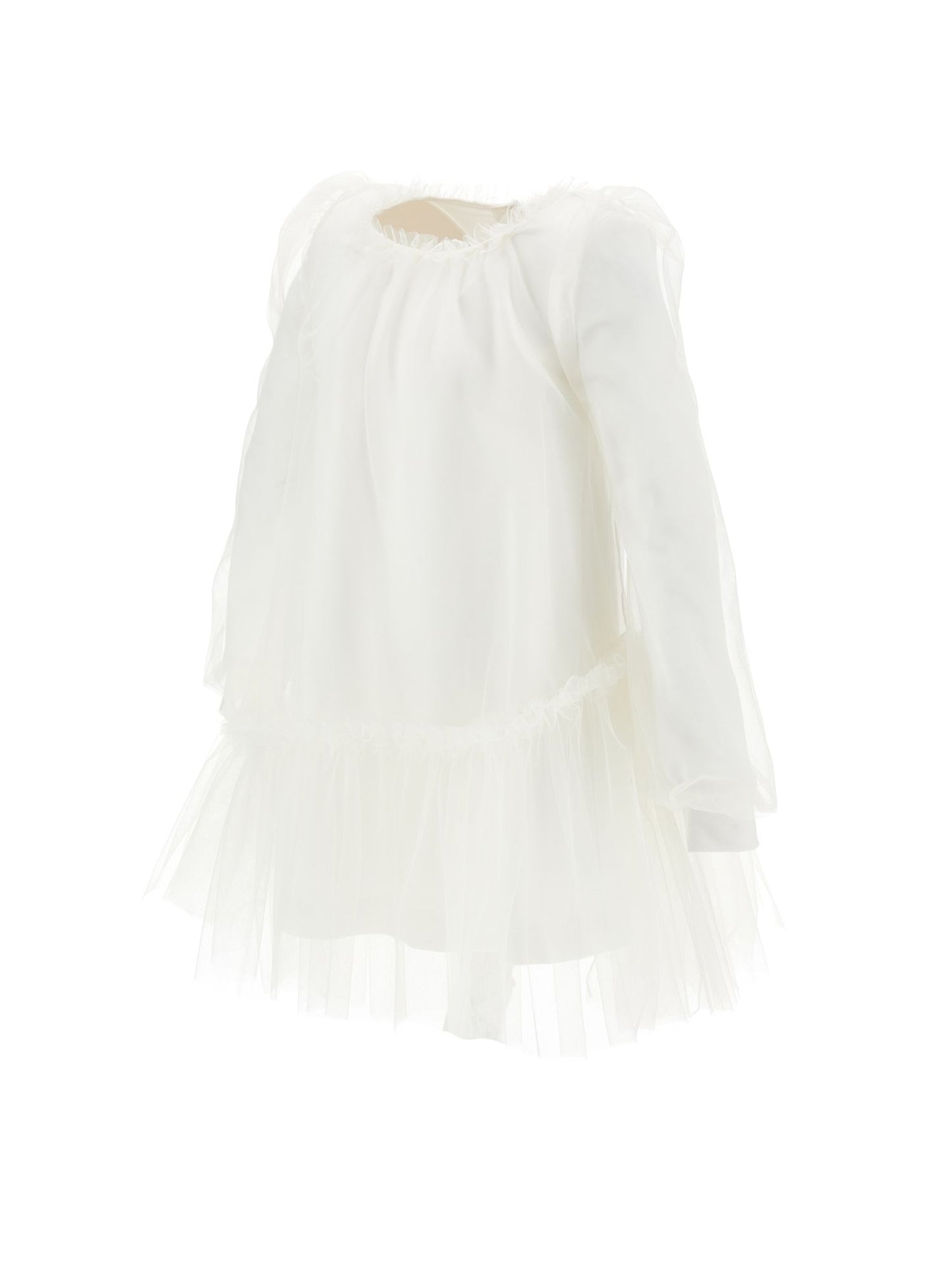 Abito tulle con maniche blusanti