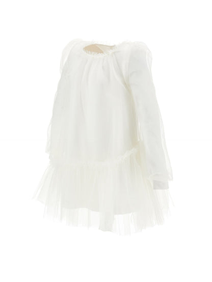 Abito tulle con maniche blusanti