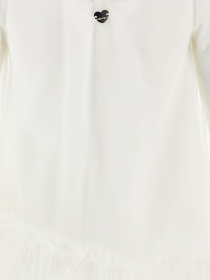 Abito tulle con maniche blusanti