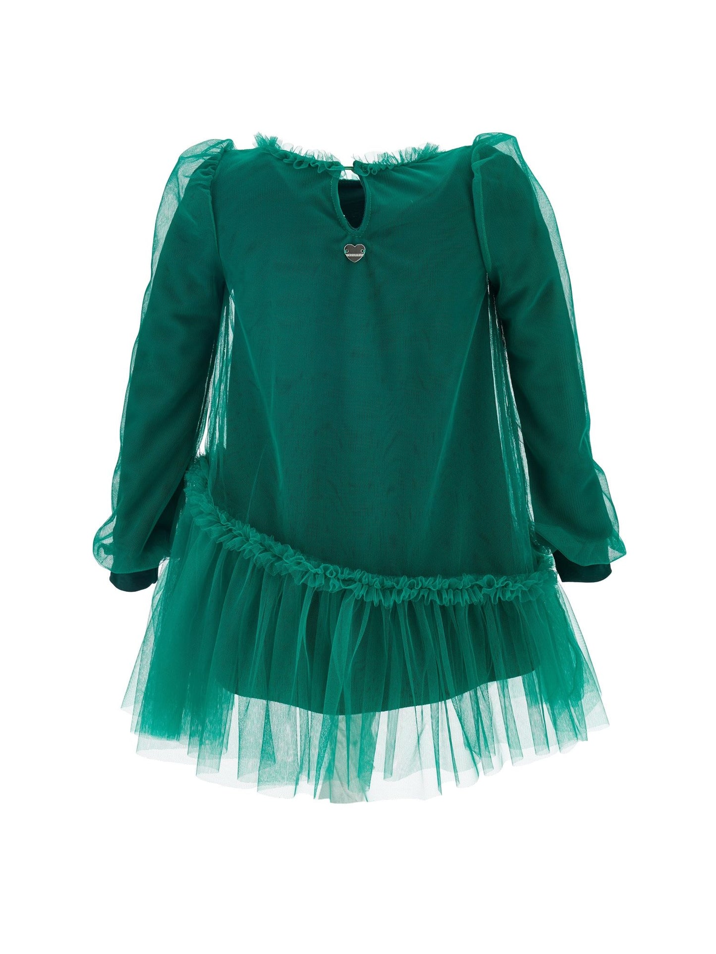 Abito tulle con maniche blusanti