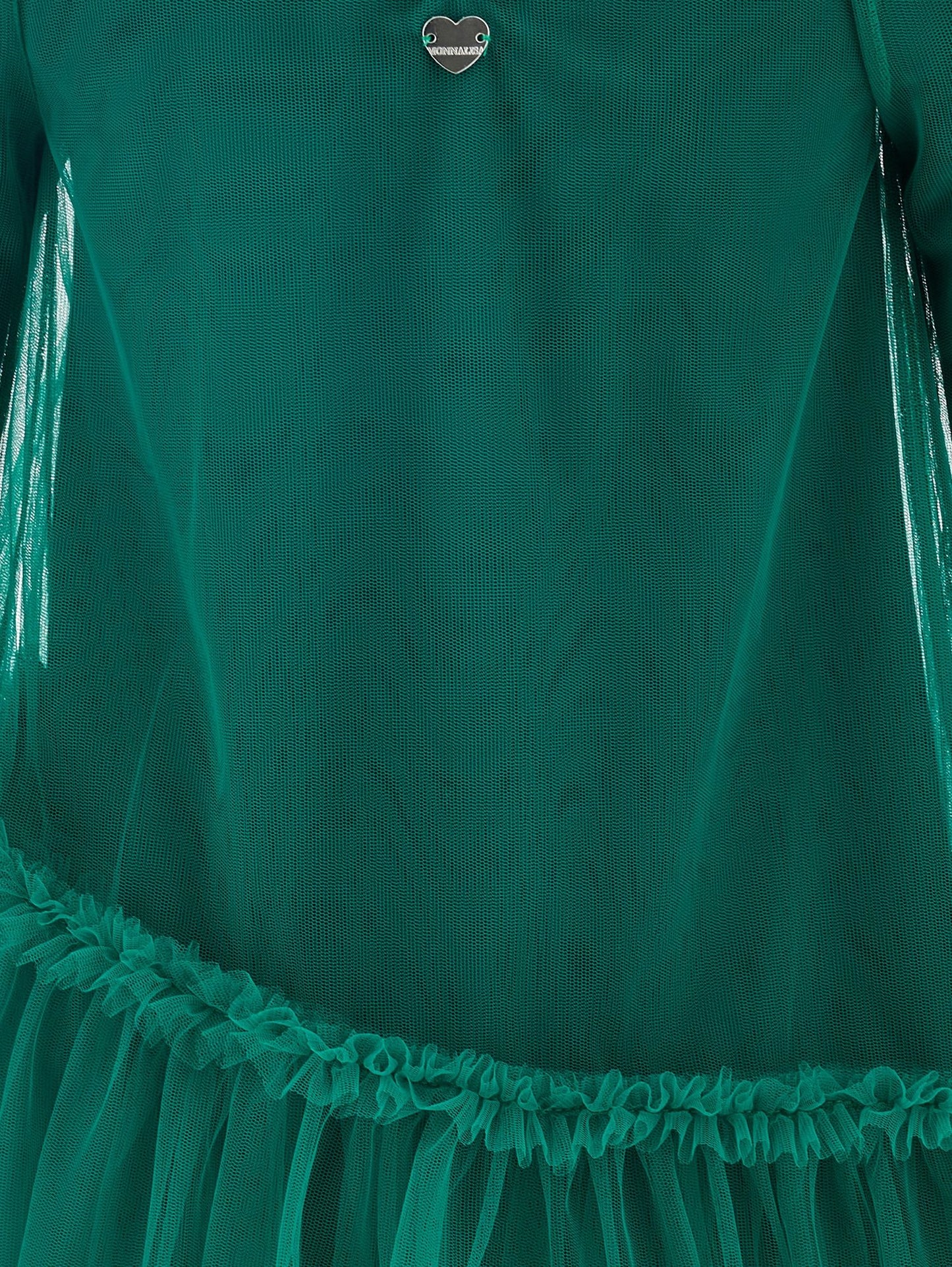 Abito tulle con maniche blusanti