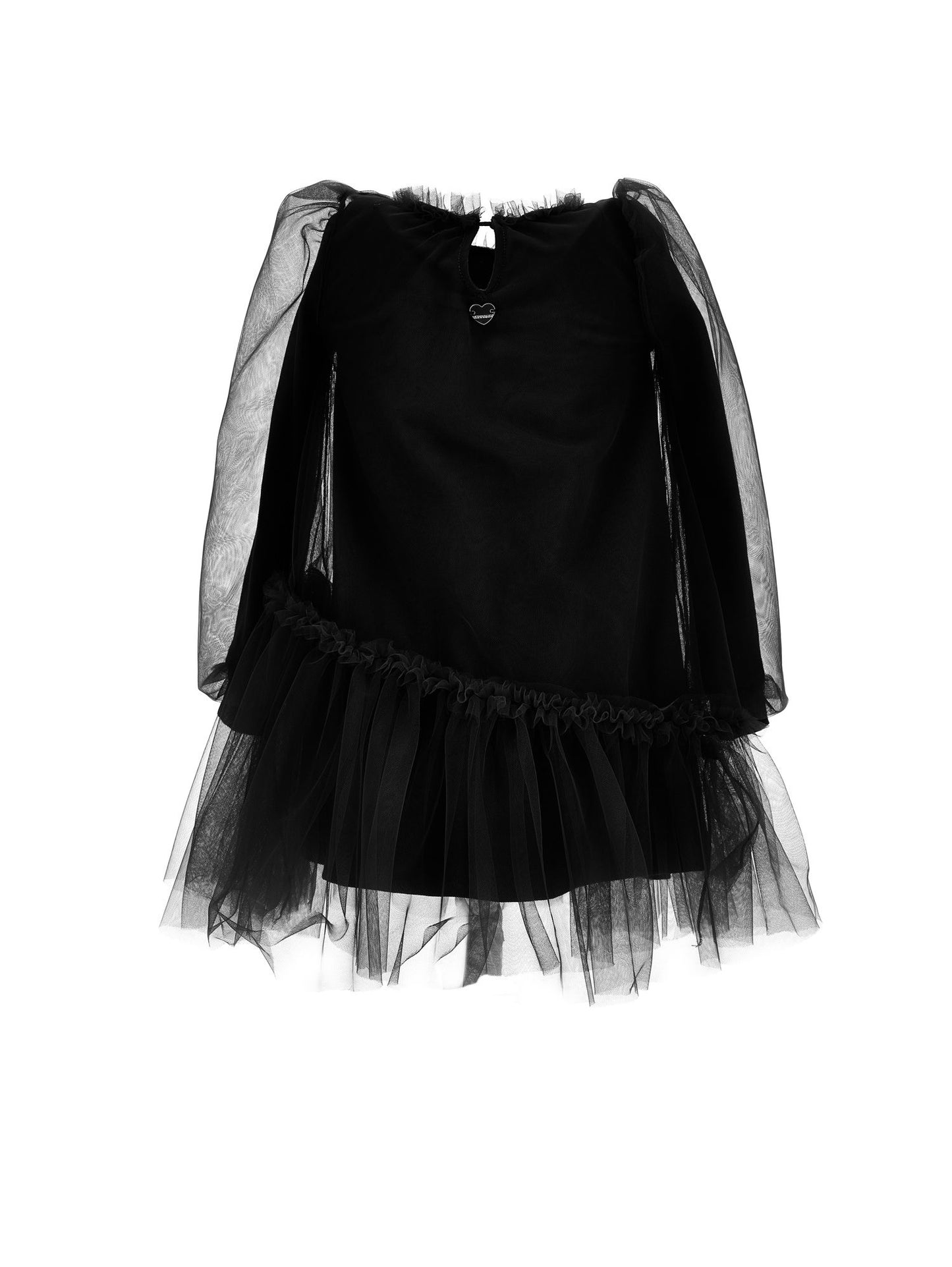 Abito tulle con maniche blusanti