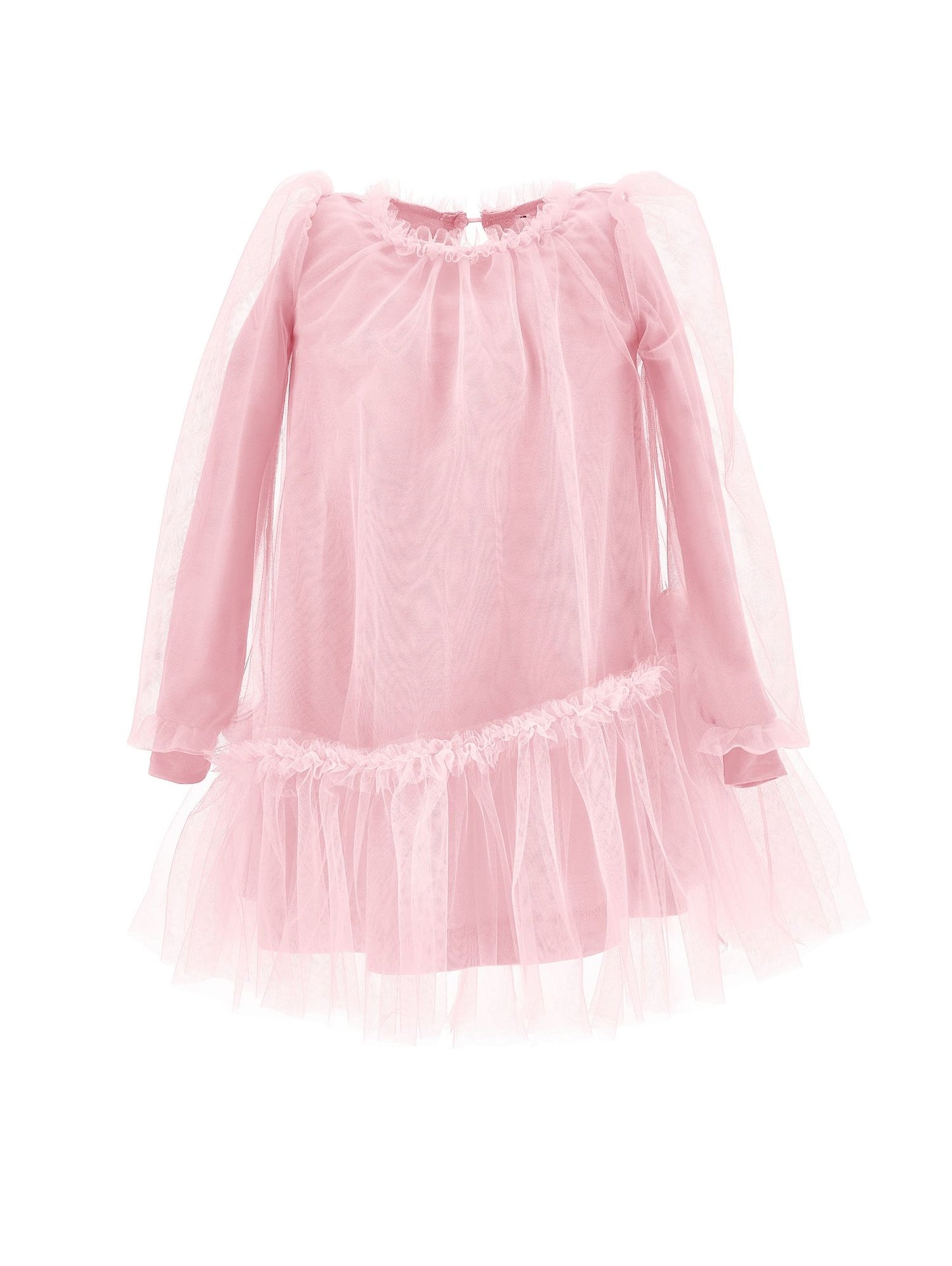 Abito tulle con maniche blusanti
