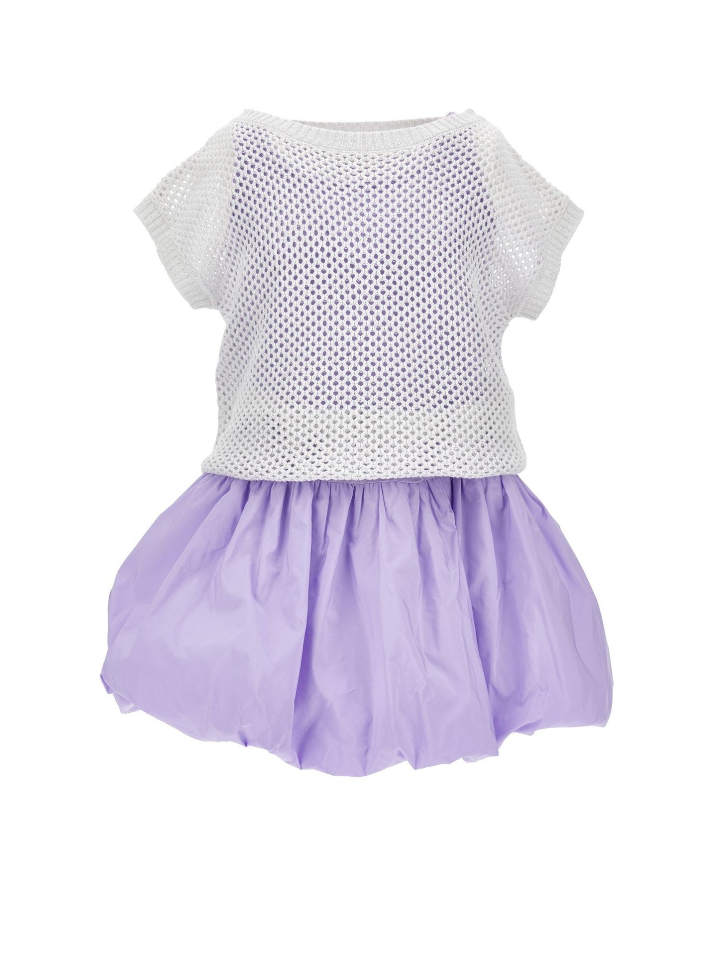 Robe ballon avec haut en maille filet