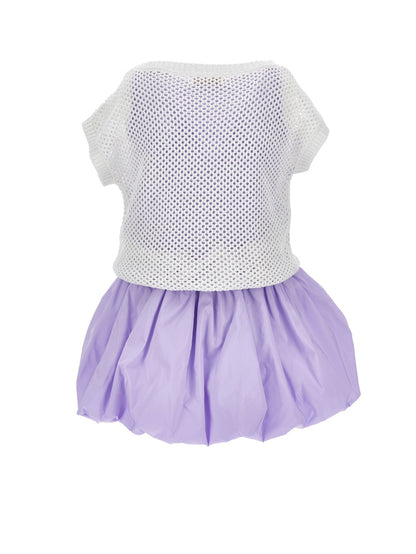 Robe ballon avec haut en maille filet