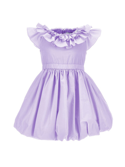 Kleid aus Popeline mit Ballon