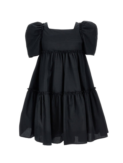 Vestido en popelina acampanado
