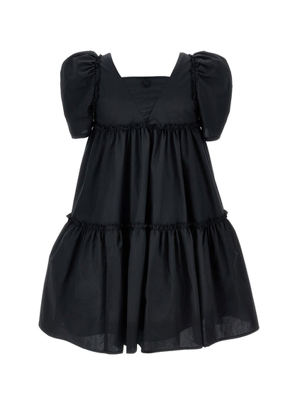 Vestido en popelina acampanado