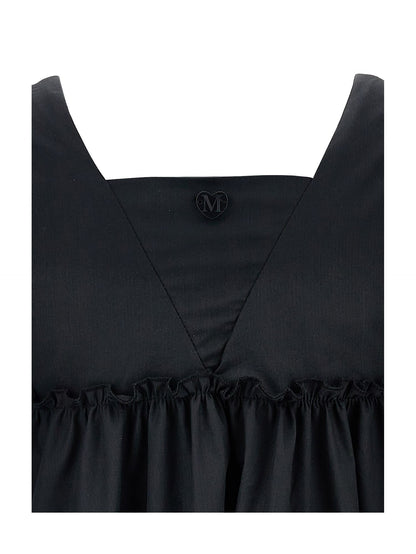 Vestido en popelina acampanado