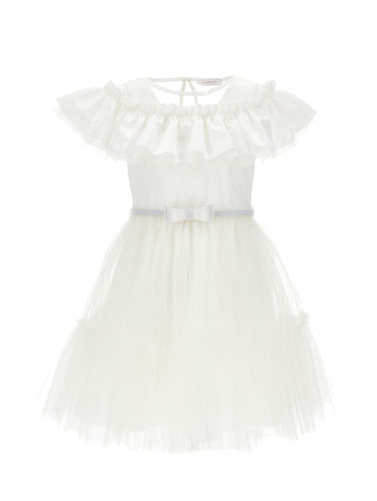 Abito tulle con volant