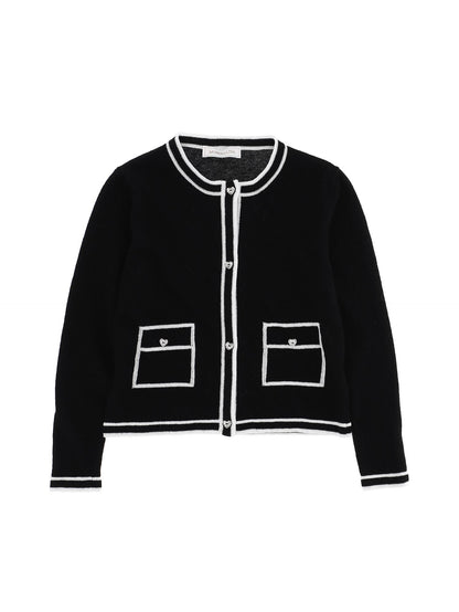 Merino wool cardigan with profile