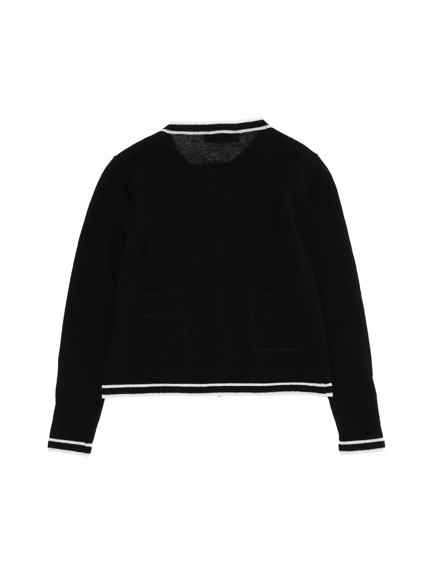 Merino wool cardigan with profile