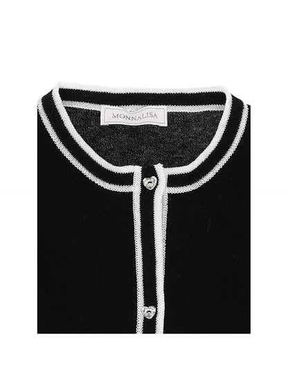 Merino wool cardigan with profile