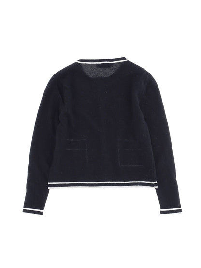 Merino wool cardigan with profile