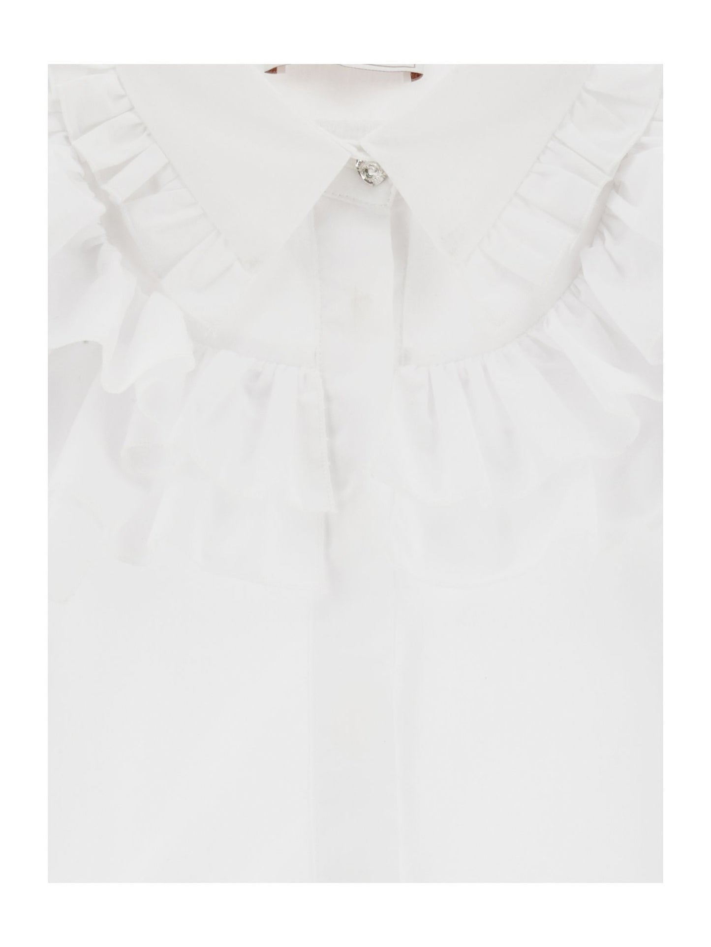 Poplin shirt with ruffles