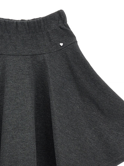 Pinstriped Milanese stitch skirt