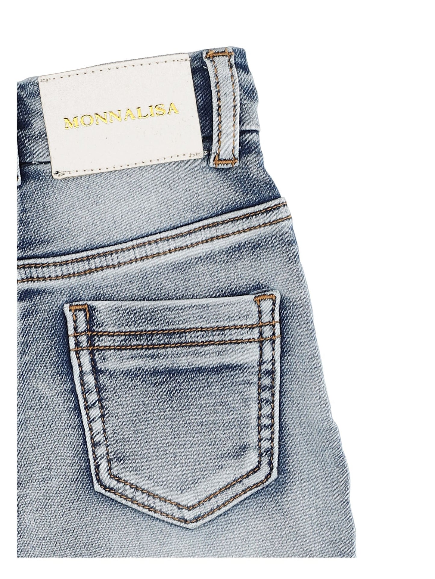 Embroidered denim jeans