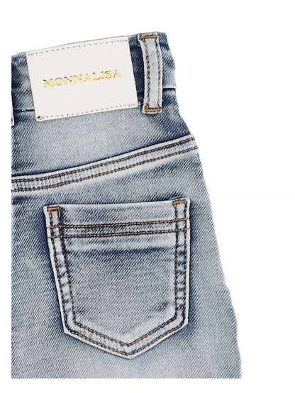 Embroidered denim jeans