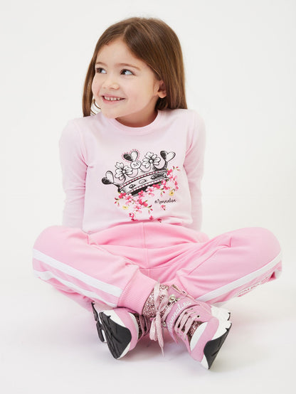 Two-tone sweatshirt jogger