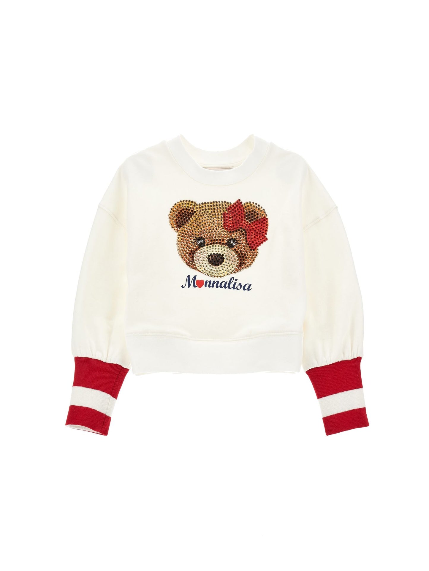 Closed sweatshirt with maxi teddy bear and logo