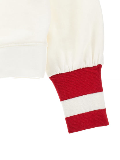 Closed sweatshirt with maxi teddy bear and logo