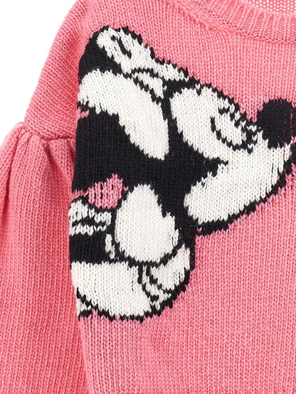 Minnie and Mickey Mouse intarsia merino sweater