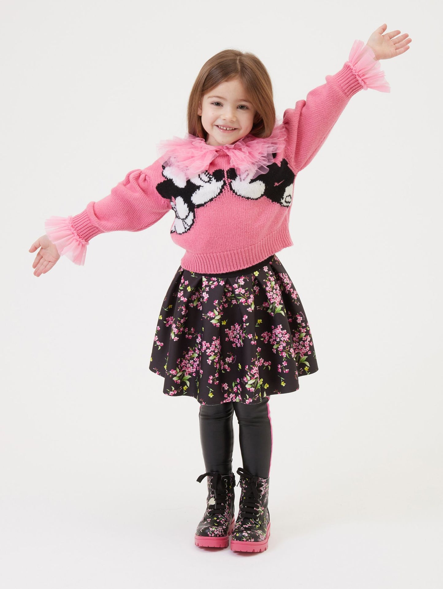 Minnie and Mickey Mouse intarsia merino sweater