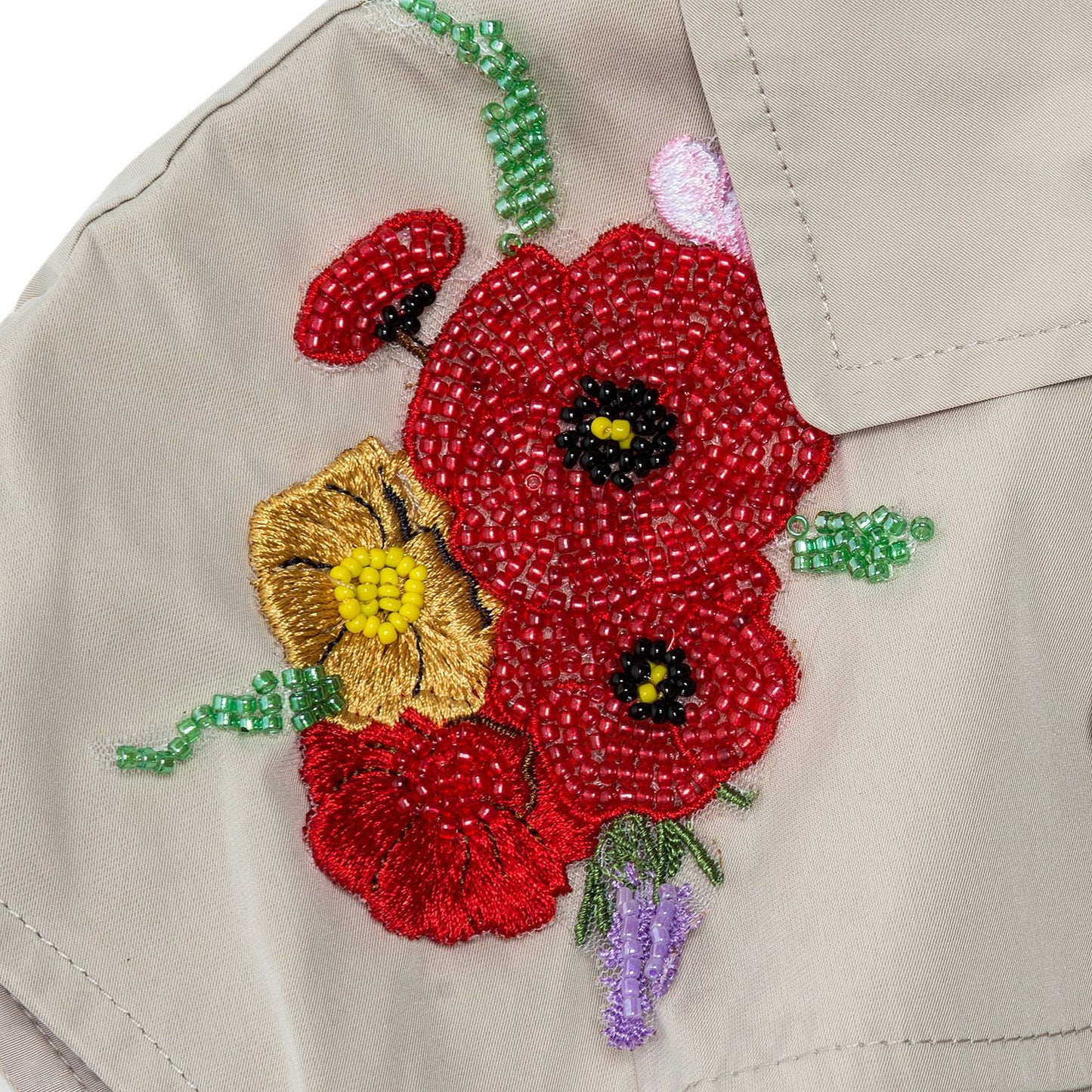 Raincoat with embroidery