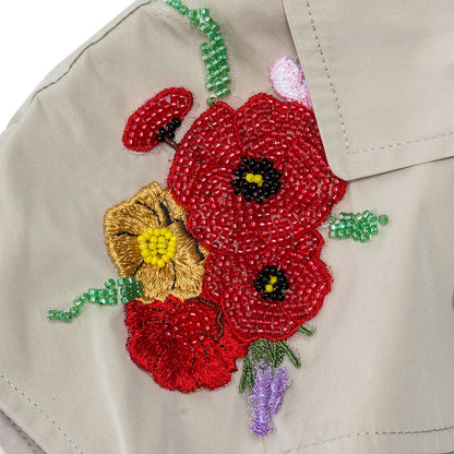 Raincoat with embroidery