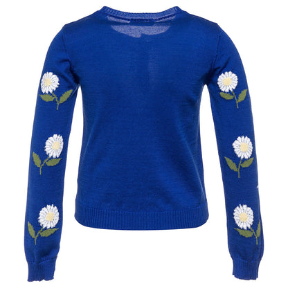 Cardigan with daisy embroidery